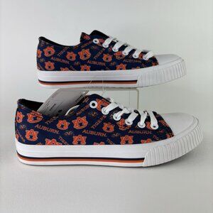 Auburn Tigers FOCO NCAA Low Top Sneakers Shoes Women's Size 7 Blue Orange